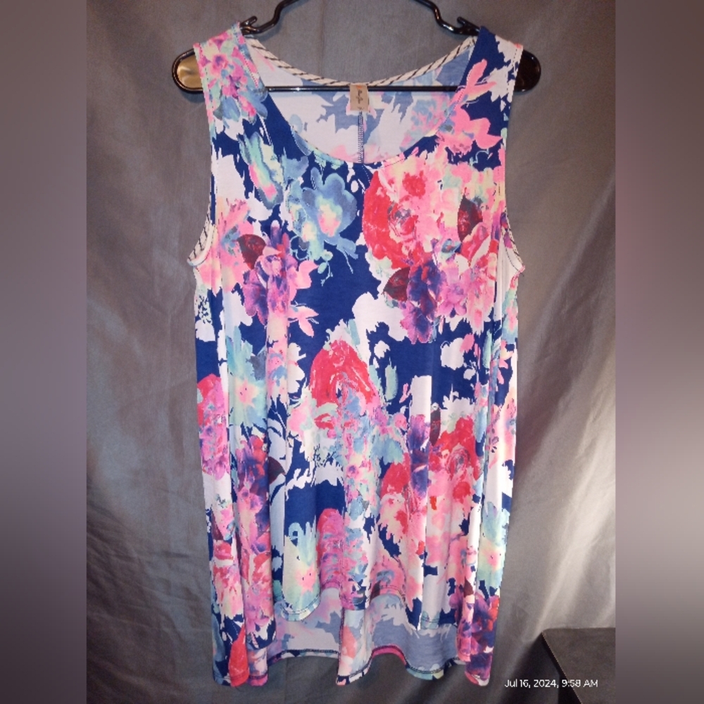 Alison Grace sleeveless watercolor mini dress or top